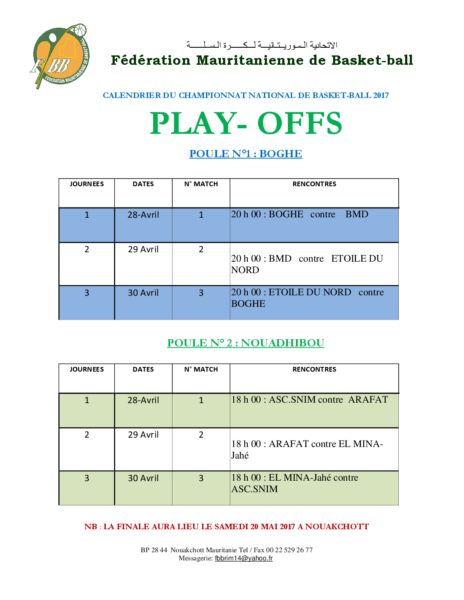CALENDRIER DES RENCONTRES PLAY OFFS 2017 (2)