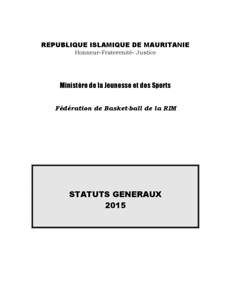 Statut 2015