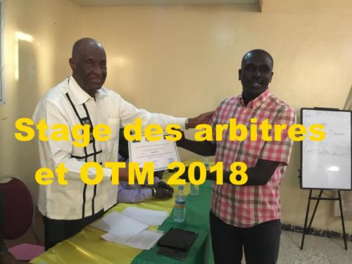 Stage des arbitres et OTM 2018